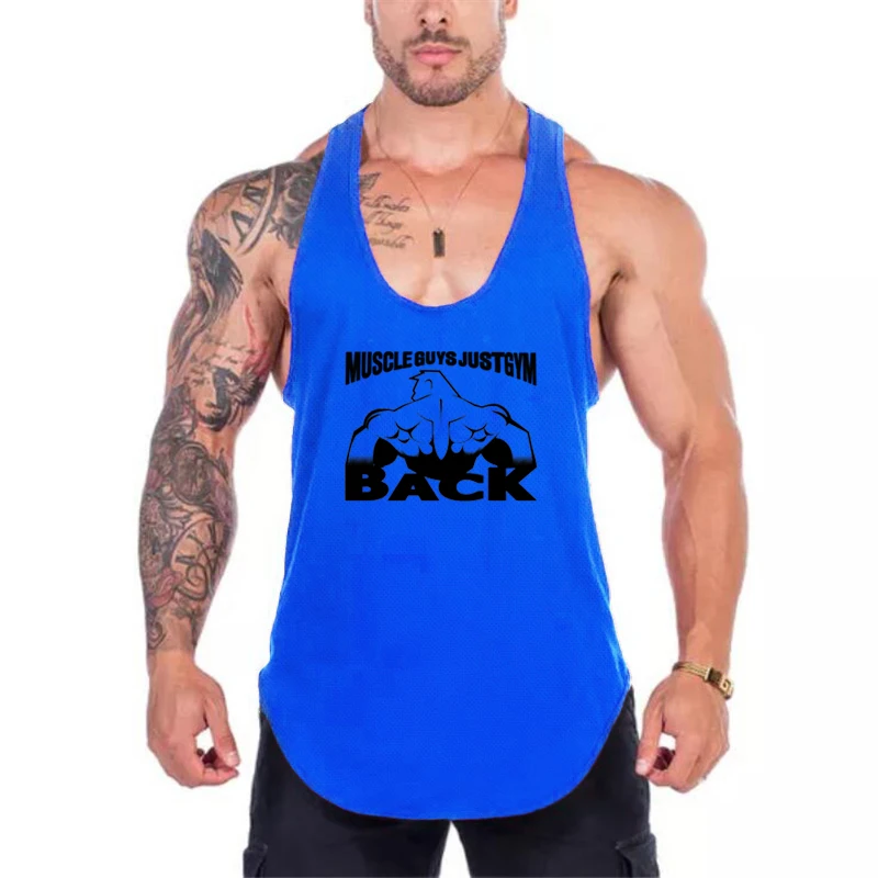 Майка мужская сетчатая для тренировок модная быстросохнущая майка спортзала и