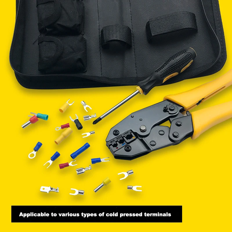 Обжимные клещи набор ручных инструментов с холщовым чехлом для зажимов