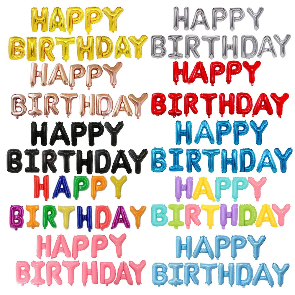 

Happy Birthday Decoration Balloons Rose Gold Letter Foil Ballons Birthday Party Decorations Globos Balony Anniversaire