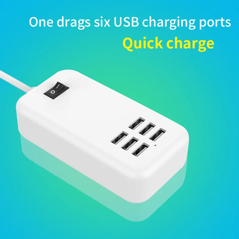 Адаптер для всех смартфонов Pad 5 V/3A 6 USB порт несколько настенных смарт зарядное