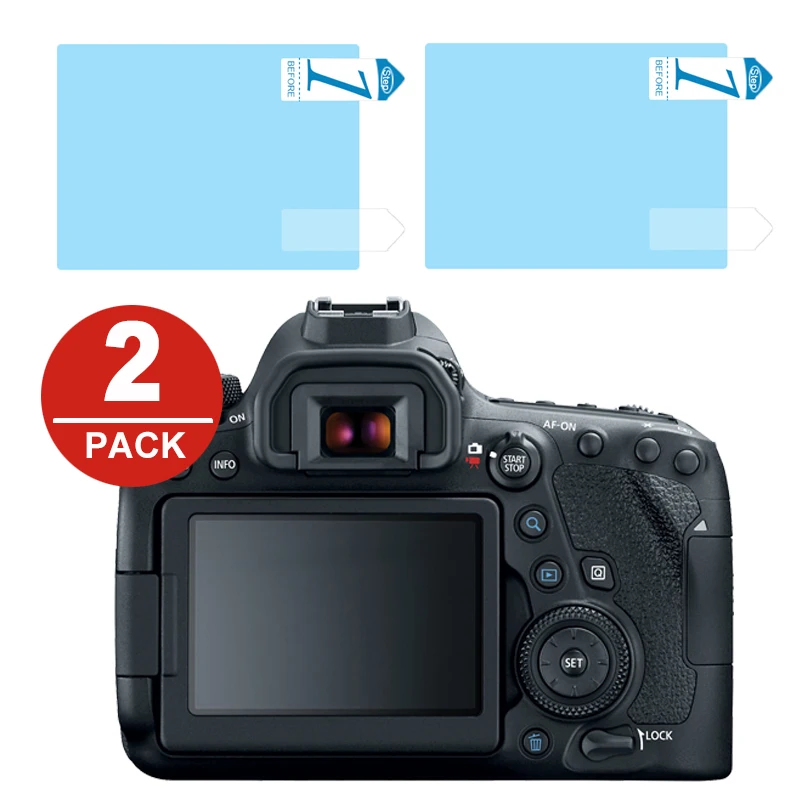 2х Защитная пленка для ЖК экрана Canon EOS 6D 7D Mark II 5D IV III 5D4 5D3 5DS 5DSR 1Dx 1Dc M200 100D 200D