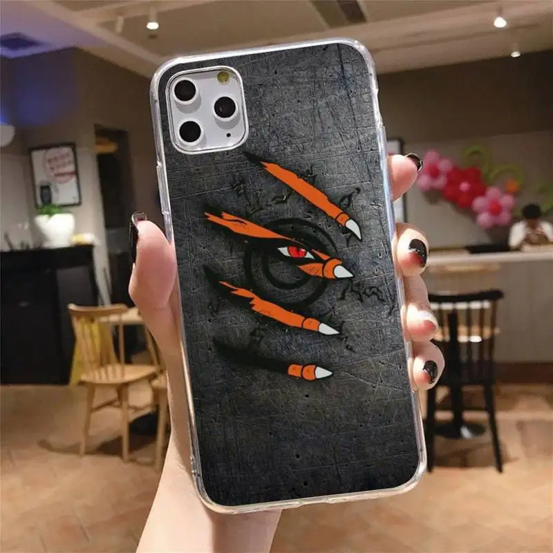 

Anime Naruto Phone Case Transparent for iPhone 6 7 8 11 12 s mini pro X XS XR MAX Plus cover funda shell