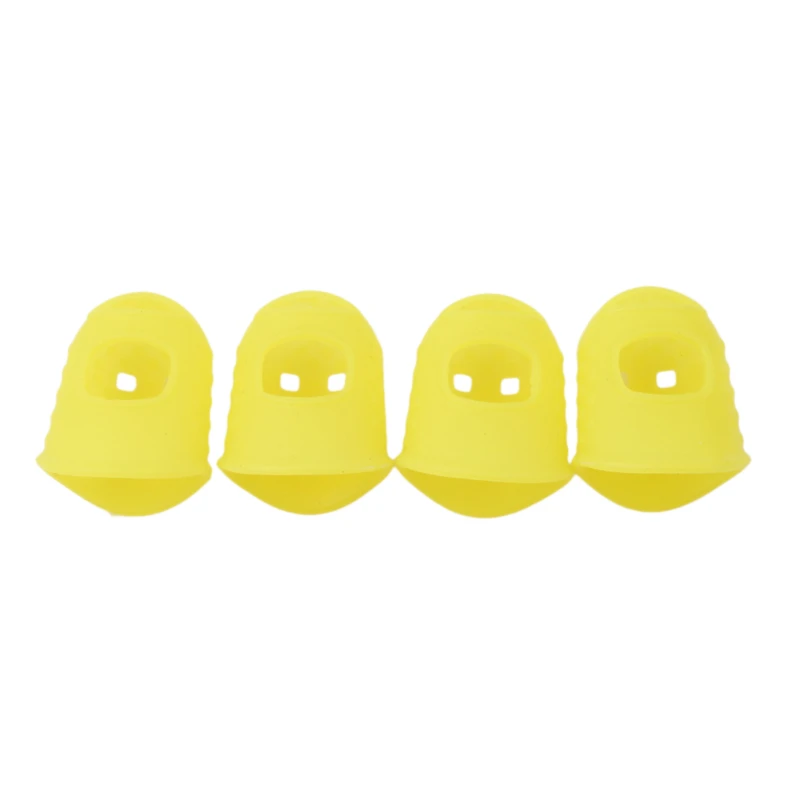 

4pcs/lot Durable Silicone Guitar Pick Fingertip Cover Pressed String Finger Protector For Guitar Ukulele