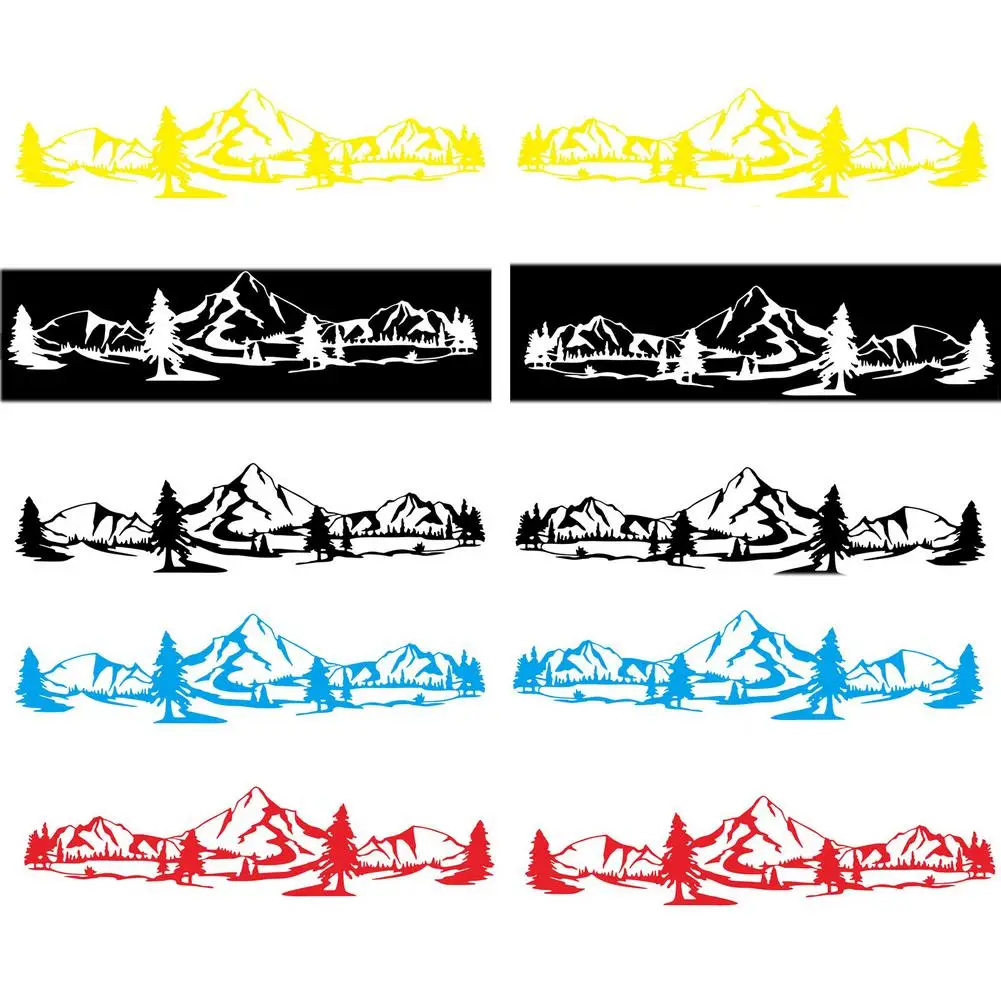 

Cool Car Body Stickers Waterproof 150CM Mountain Pattern Personalized Decoration Auto Vinyl Sticker for Cars SUV RV
