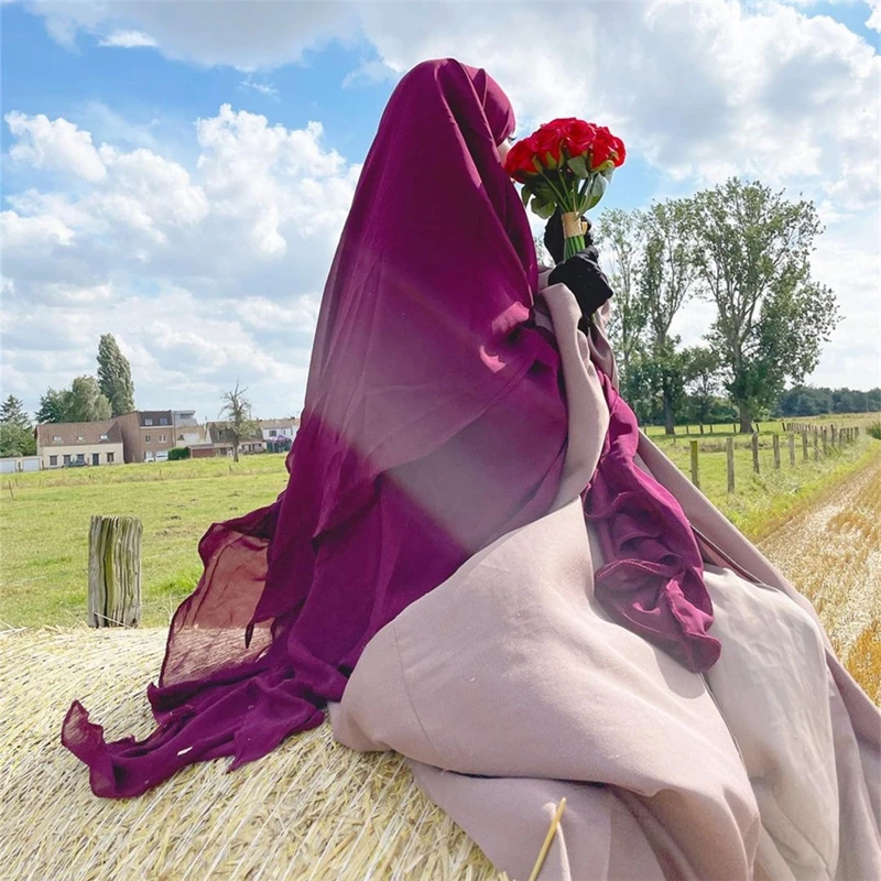 Hooded Prayer Garment Abaya 3 Layer Khimar Ramadan Muslim Hijab With Sleeveless Turkey Musulman Tops Modest Islam Clothing Niqab