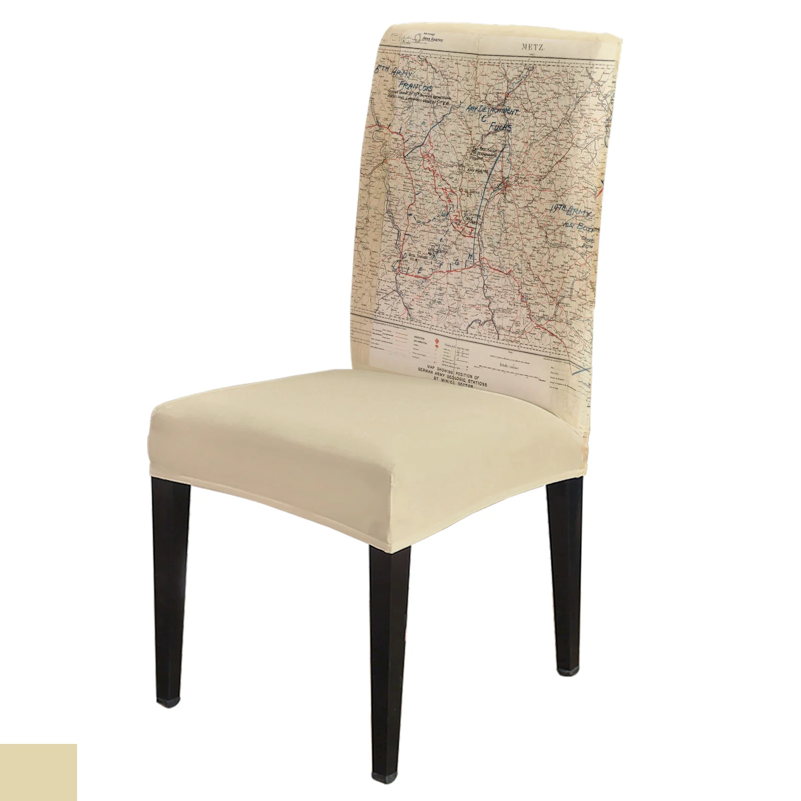 

World Map Dining Chair Cover Spandex Elastic Chair Covers for Wedding Hotel Banquet Dining Room