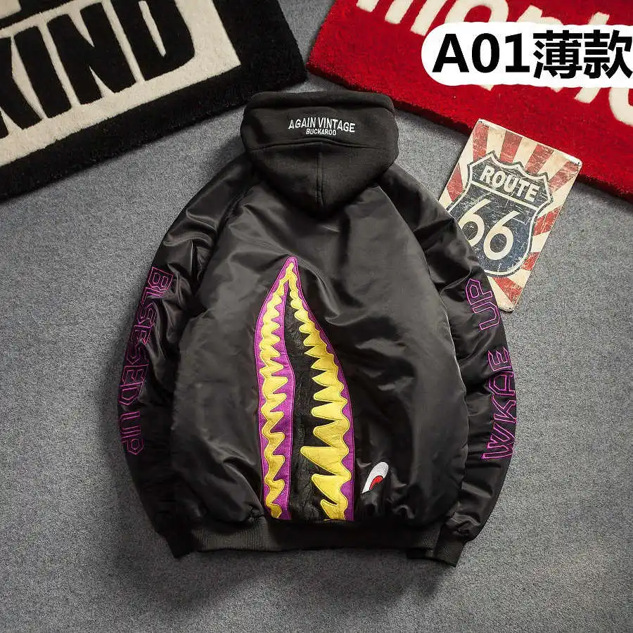 Black Chtengiber, теплые мужские ветровки, хип-хоп принт, мужская куртка с капюшоном, уличная куртка, Chaquetas Hombre, Повседневная Рабочая куртка для мужчин - Цвет: Black