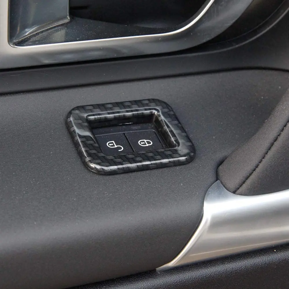 

For Land Rover Discovery Sport 2015-2017 Carbon Fiber Style Car Door Child Security Lock Trim Cover Trim 4pcs