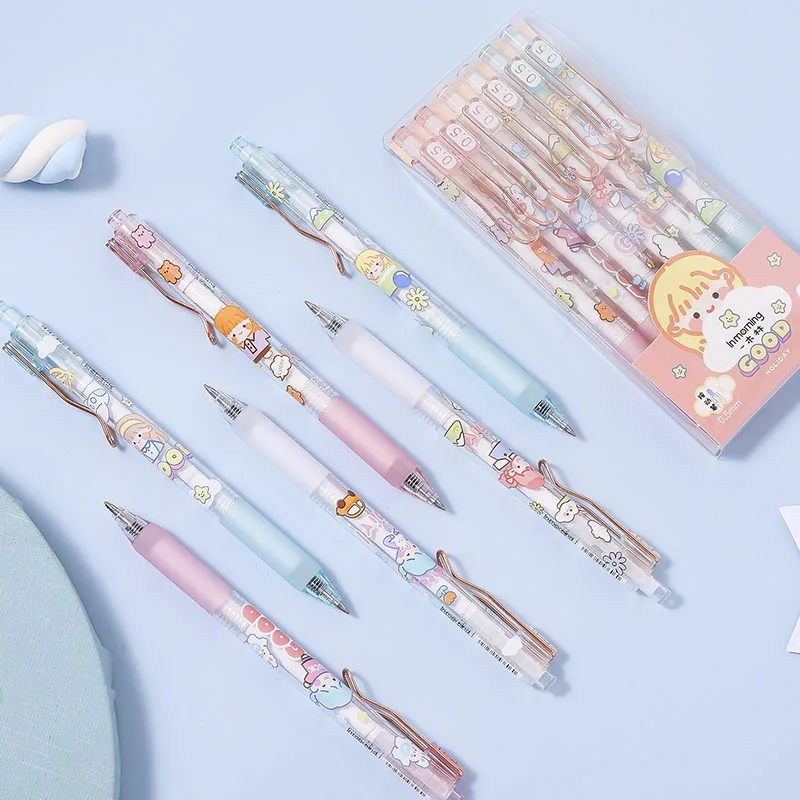 36 шт./лот Kawaii Праздничная гелевая ручка для девочек милые 0 5 мм черные чернила