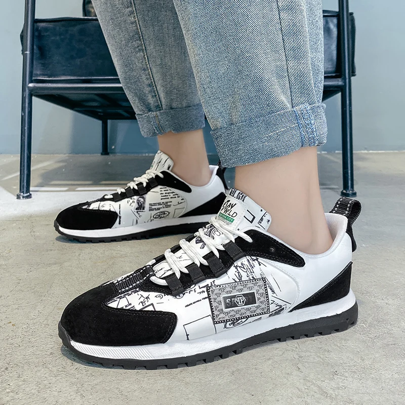 

Popular 2021 Leather Men Shoes Brand Lace Up Footwear For Men Good Quality Casual Men Sneakers Comfortable Adult Casual Shoes