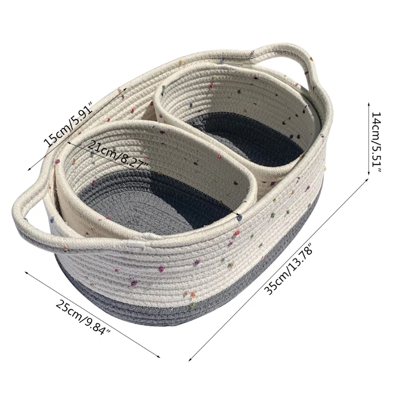 

Nordic Decorative Hand Woven Storage Basket Sundries Organizer Snack Food Box N1HA