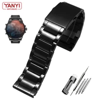plain end stainless steel bracelet solid metal watchband 22 24 26 28mm watch strap for diesel dz4209 dz4215 dz1844 watches band