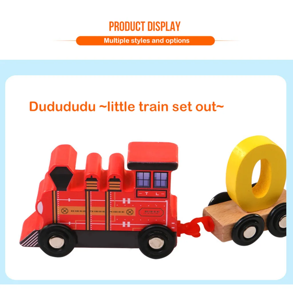 

Learning Education Toys Kids Mini Digital Train Toys Wooden Train Set Car Digital Set-Toy Train 11pcs-Train Sets for Kids Y115