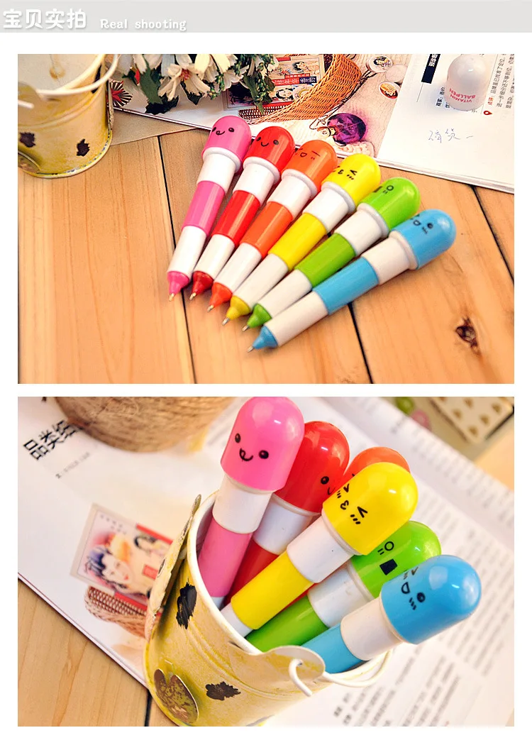 Bol&iacute;grafo De Bola con c&aacute;psula Kawaii para &uacute;tiles escolares de escritura, material de papeler&iacute;a-2