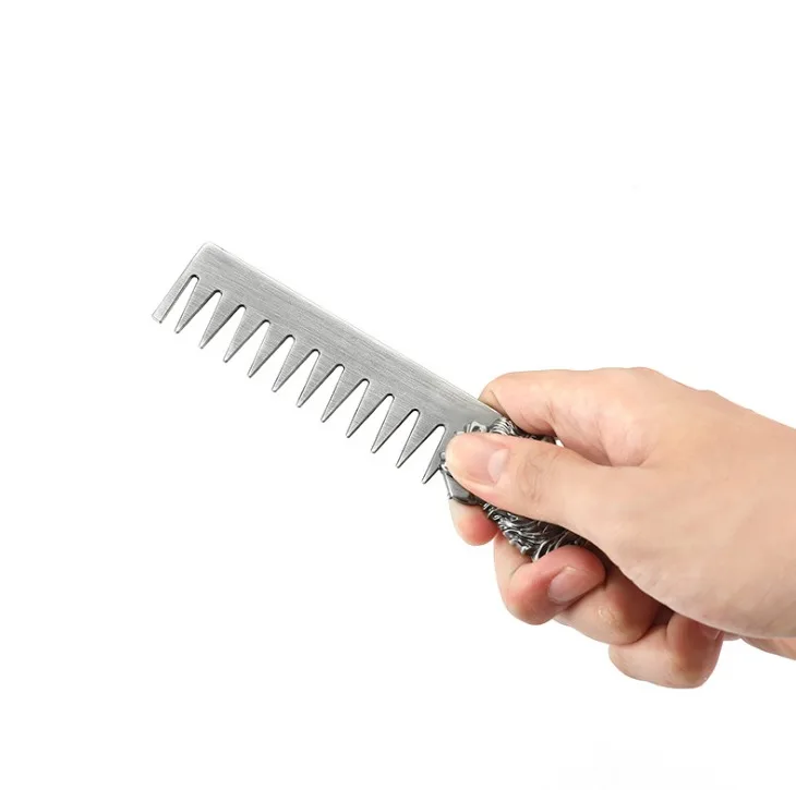 1 шт. серебряный высококачественный крутой шаблон для формирования бороды мужчин