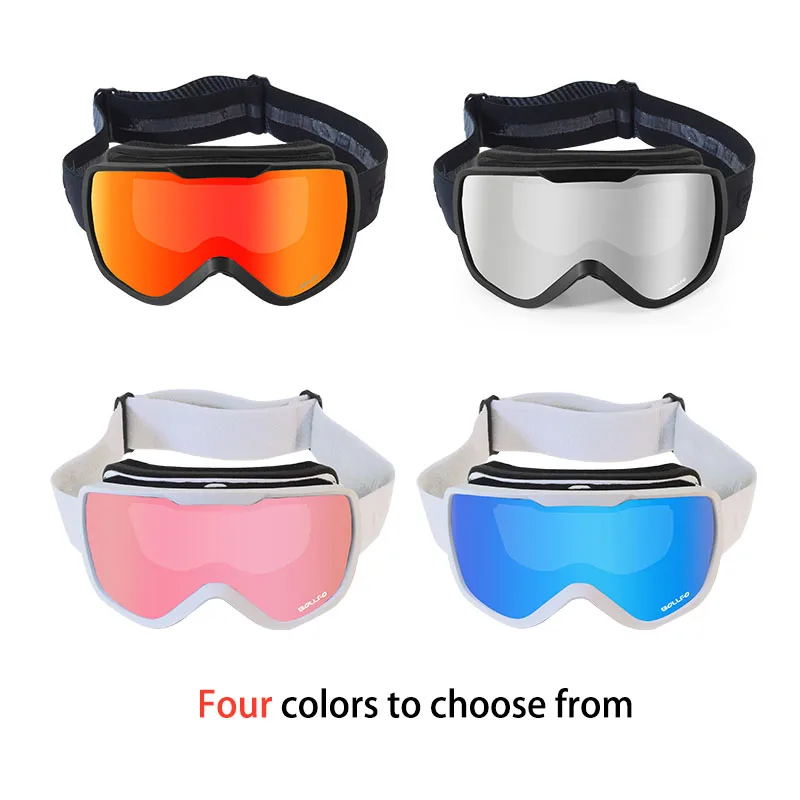 Двухслойные незапотевающие лыжные очки, большие лыжные очки, очки ближнего зрения для мужчин и женщин, мужские защитные УФ-очки для снега