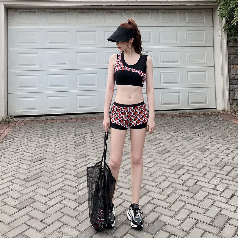 

STAERK Swimsuit bikini three piece suit sexy 2021 new printing high waist split Swimsuit Bikini suit women's Beach swimsuit