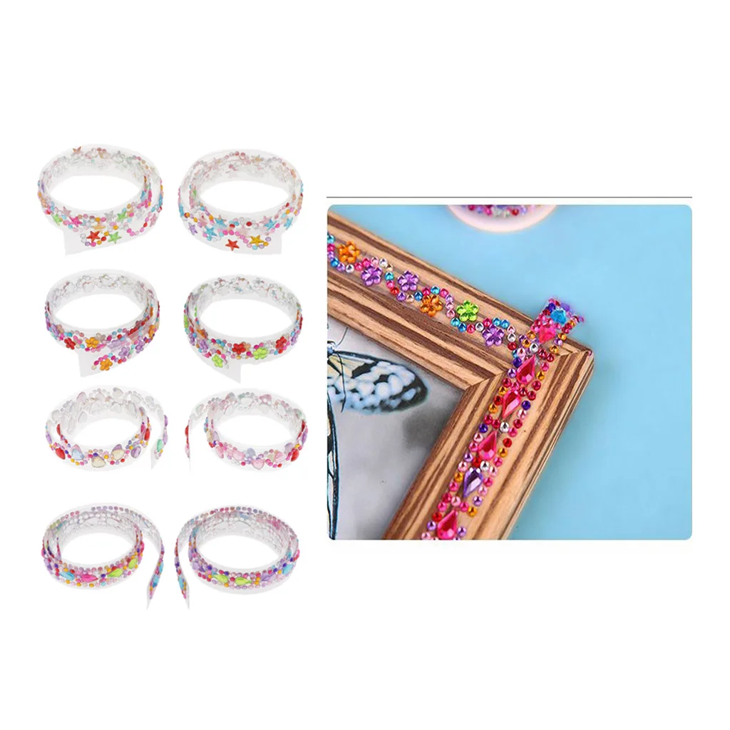 2 рулона Блестящий горный хрусталь Кристальный стикер клейкая лента наклейка