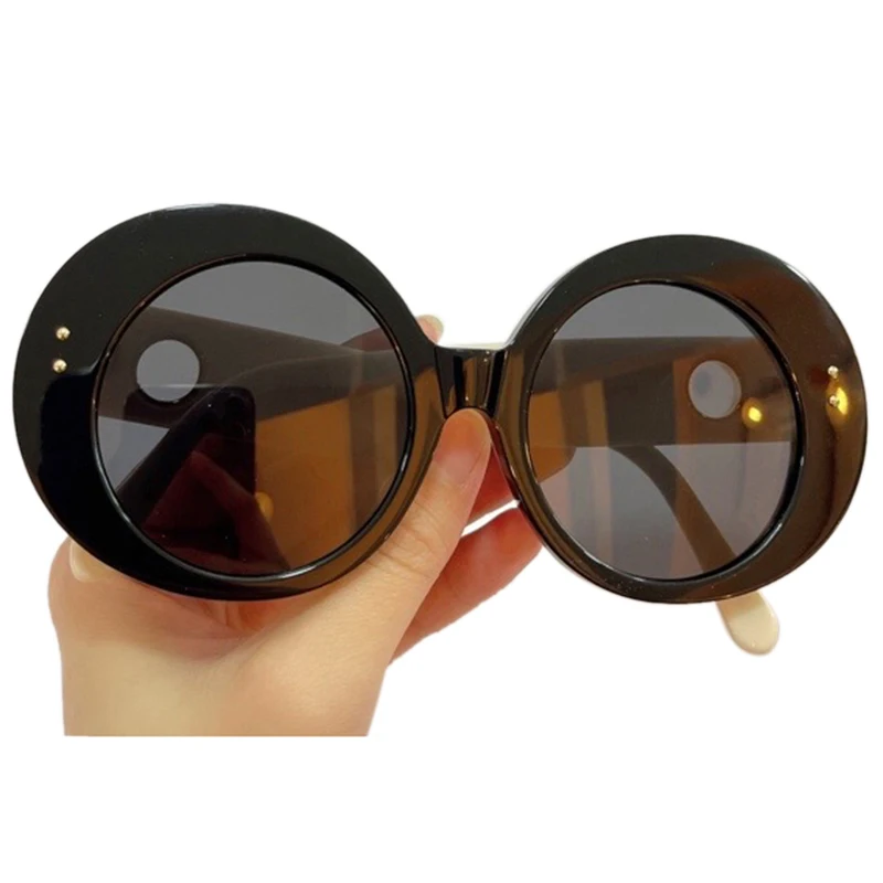 

Luxury Round Sunglasses Women Men Vintage Brand Mirror Oversized Sun Glasses Female Male UV400