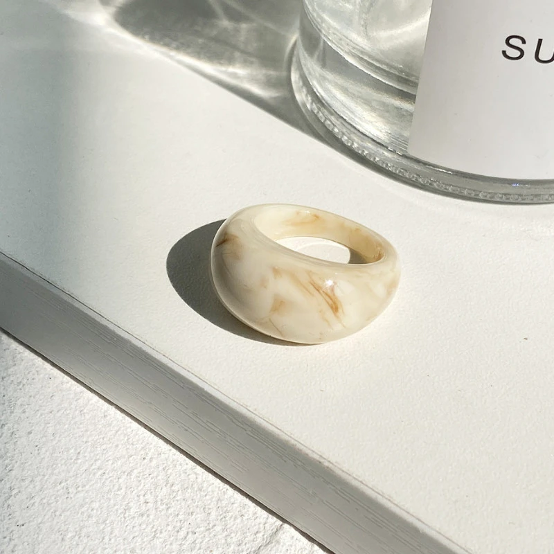 

Vintage Women Resin Rings For Girls Fashion Jewelry Gift