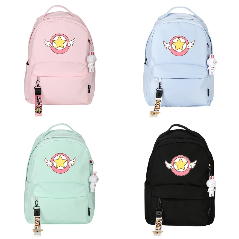 Карточка Captor SAKURA мультфильм Рюкзак Kawaii ранец с аниме сумка на плечо для ноутбука