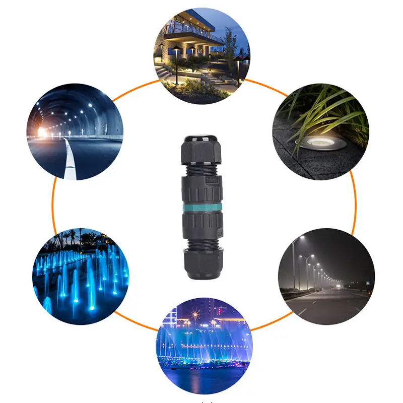 

100pcs M25/M20 Waterproof Connector 450V 24A 5-14mm 3 4 5 Pin Quick Press Cable Conector Outdoor IP68 Waterproof Cabl Connectors
