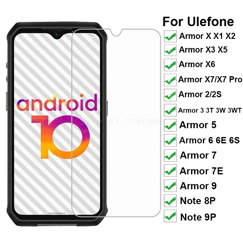 Закаленное стекло для Ulefone Armor 9 7E 7 6 6E 6S 5 3 3T 3W 3WT 2 2S X7 Pro X6 X5 X3 X2 X защиты экрана Note9P