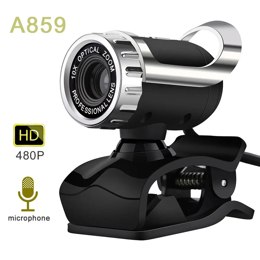 

HD USB Webcamera 360 Degrees Digital Video Webcam with Microphone Clip CMOS Image for Computer PC Desktop Laptop TV Box