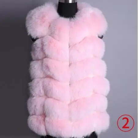 short vest 15 Женская мода осенний зимний стиль настоящая лисица пальто жилет тонкий круглый вырез зимний женский натуральный мех куртка пальто жилет - Цвет: short vest 15