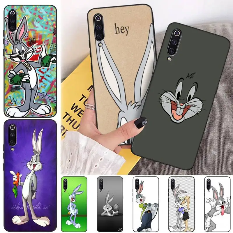 Ivits Bunny Bugs черный мягкий чехол для телефона xiaomi mi 8 9 8SE 9SE 8Lite mix2 2S max2 3 Pocophone F1 |