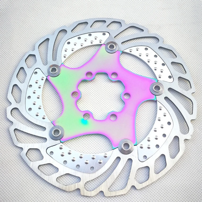 Велосипедный цветной дисковый тормоз охлаждающий плавающий ротор из