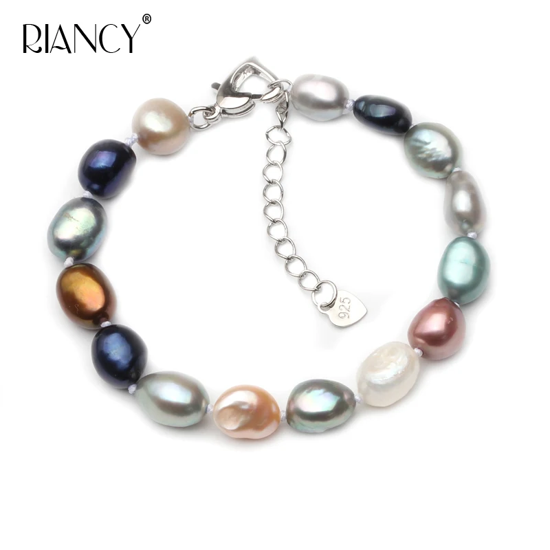 

Fashion Natural Multicolor Pearl Bracelets wholesale Freshwater Baroque Pearl Bracelets Bohemia style for women wedding gift