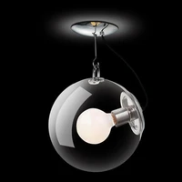 220v modern led light glass soap bubble circular ceiling lamp hang dining lamp living room coffee bar droplight pendant lights