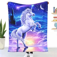 unicorn super soft plush fleece throw blanket throw blanket fluffy