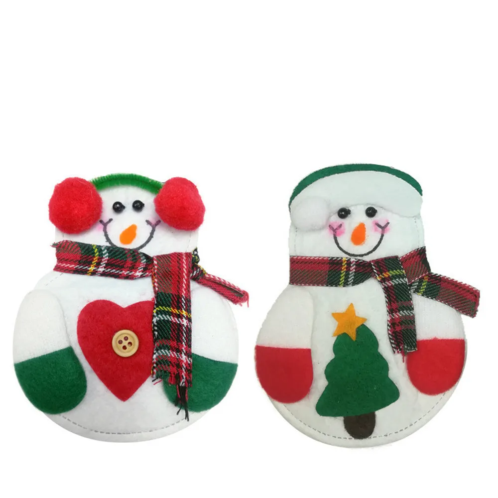 Рождественский костюм держатели для серебра декоративные футляры вилки мешок 4