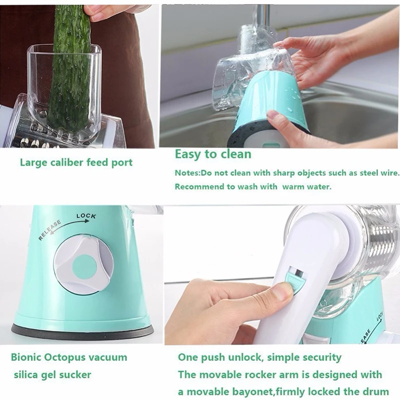 

3 kinds of multi-function vegetable cuttersCarrot and potato peeler grater ZD