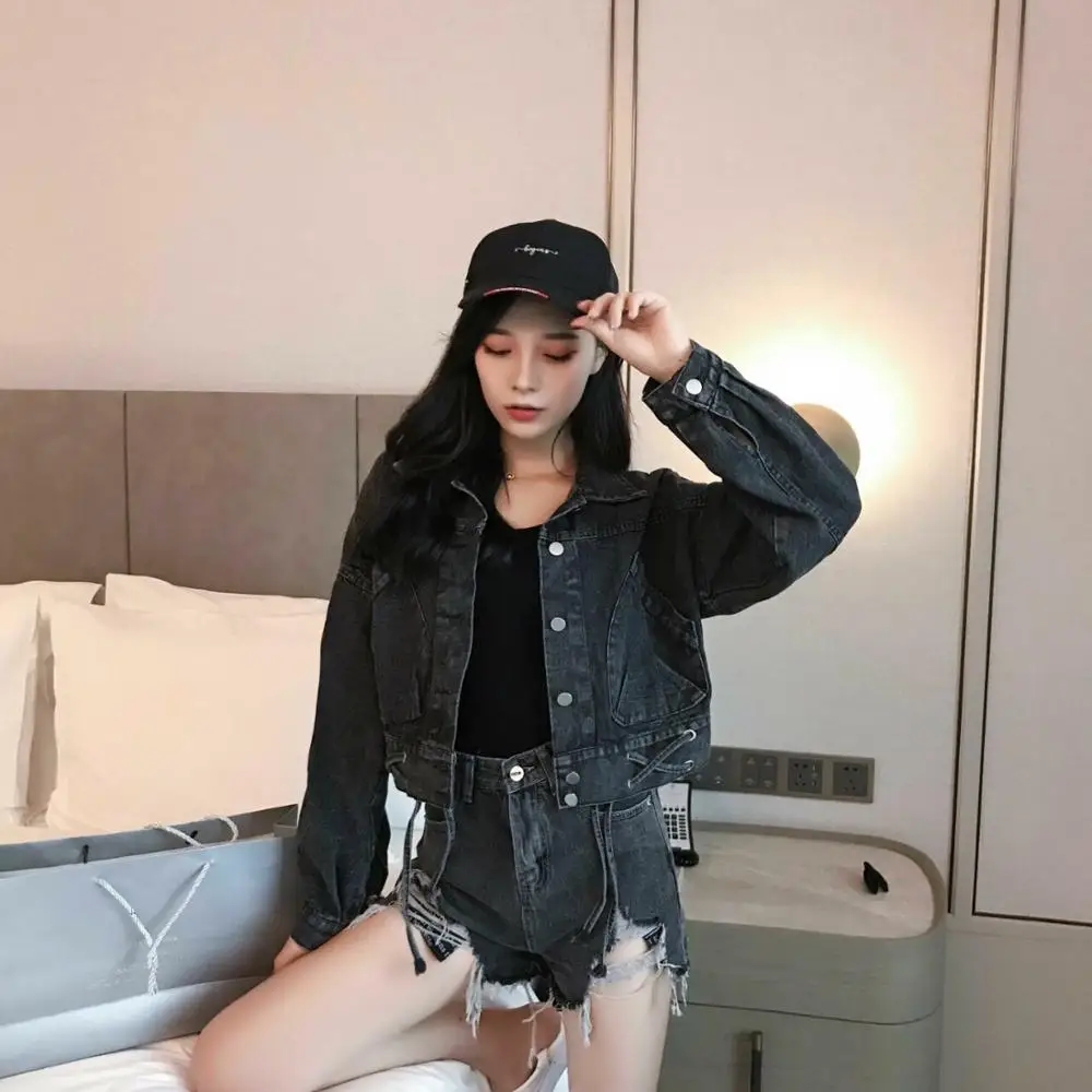 Женская короткая куртка весна осень 2020 новая свободная джинсовая одежда в стиле