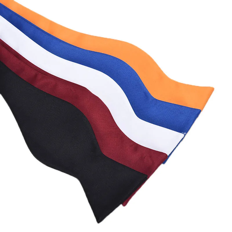 

Men's Self Bow Tie Fashion Multi-colors Solid Color Bowtie Adjustable Business Wedding Self Tie Bowtie For Men Accessories