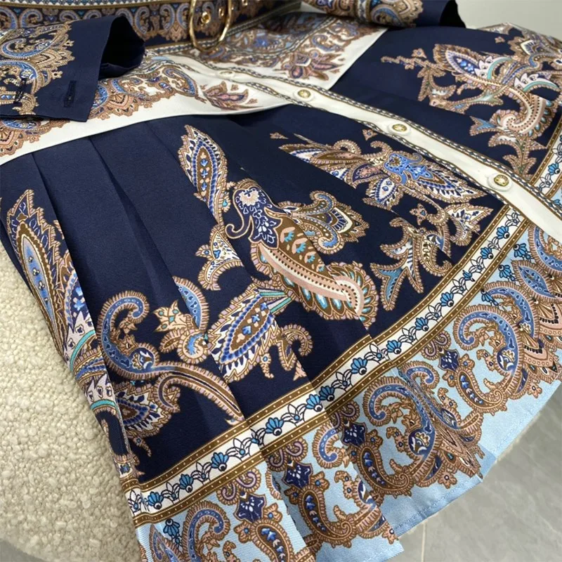 

Women Mini Dresses 100% Silk A-line Botanical Crops Print Long Sleeve Bow Collar High Quality New Summer Trends Fashion 2021