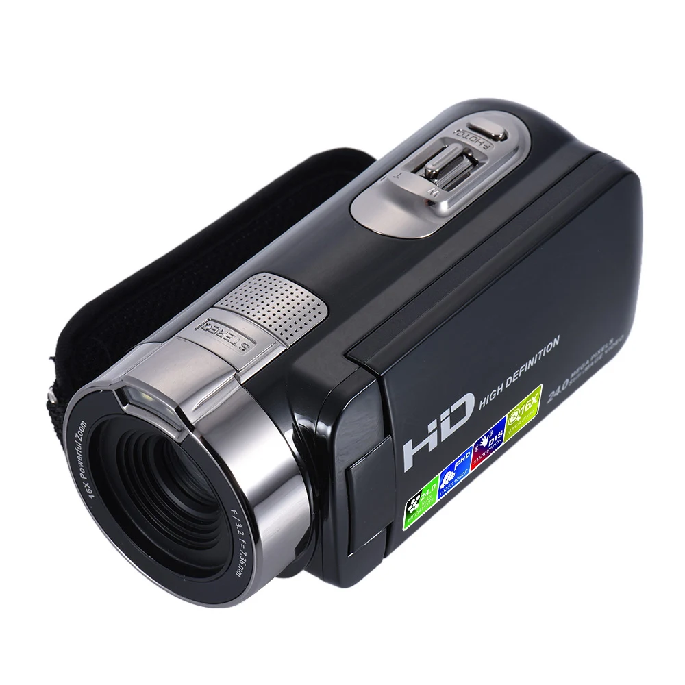 Цифровая видеокамера Andoer HDV 302P 3 0 дюйма ЖК дисплей Full HD 1080P 24 МП 16 кратный цифровой
