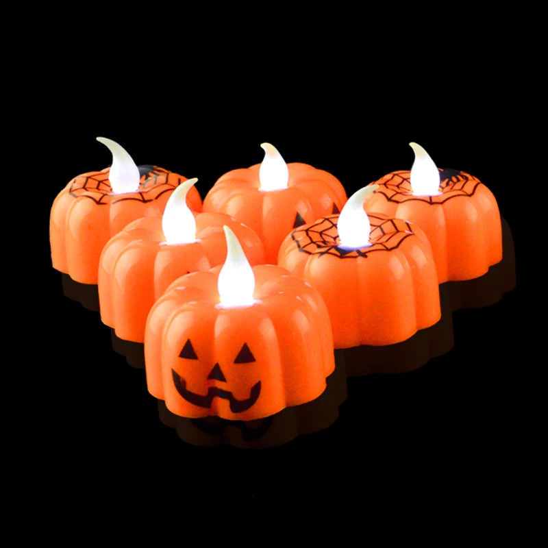 1 шт. Тыква Свеча фонарь СВЕТОДИОДНЫЙ Крытый уличная гирлянда свечи лампа