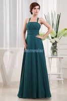free shipping 2016 plus size floor length green chiffon formal brides maid dress maxi dress long mother of the bride dresses