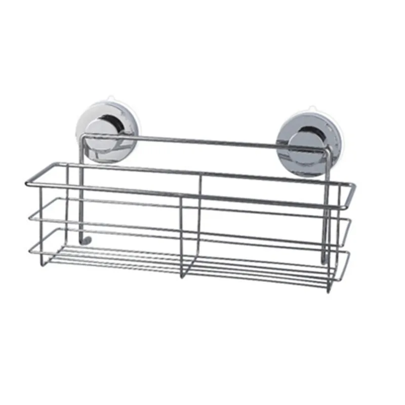 

Sucker toilet shelf kitchen corner shelf storage basket rack stainless steel bottle rack
