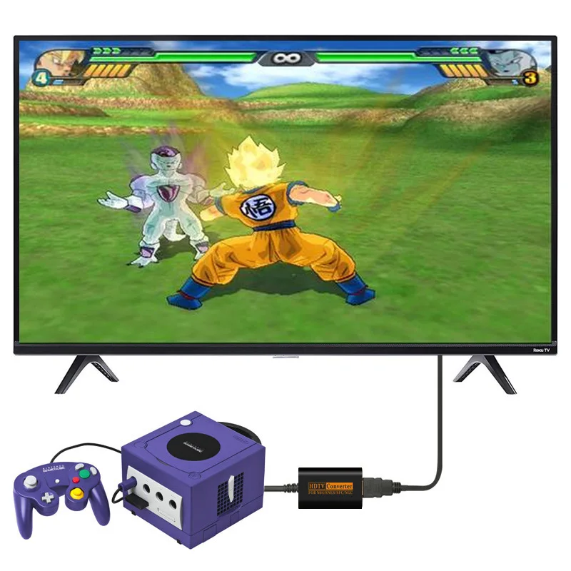 720P HDMI совместимый преобразователь переключателя для N64 SNES NGC SFC в HDTV видео Скалка