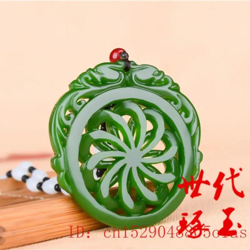 Натуральный зеленый Нефритовый дракон ожерельлье из бисера очаровательные