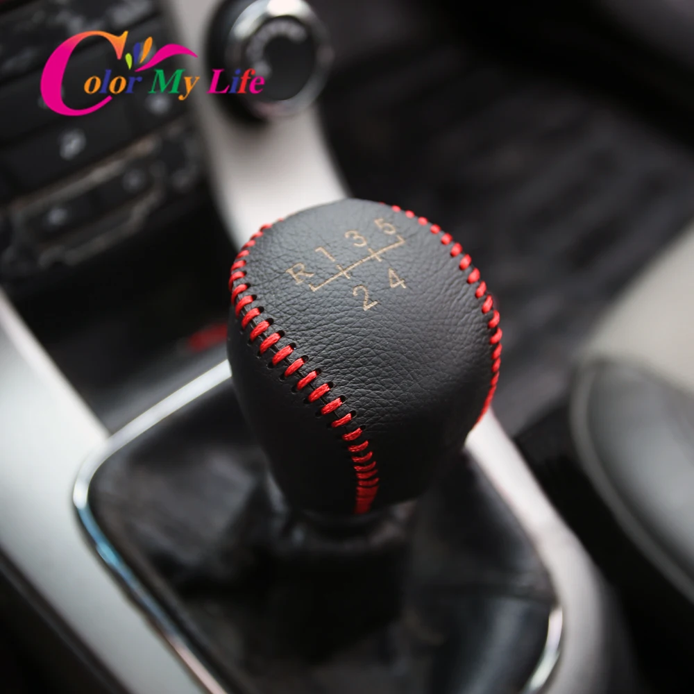 На MT рукоятки рычага КПП для Chevrolet Cruze 2009 2010 2011 2012 2013 кожаный рычаг переключения передач крышка автомобиля Стайлинг