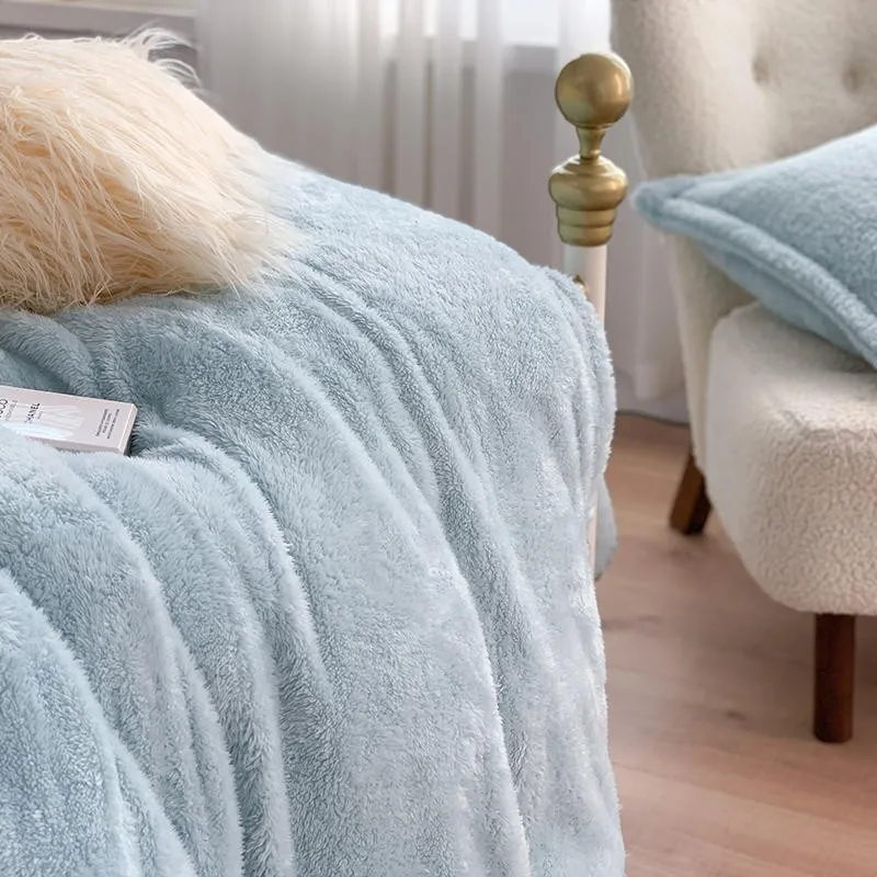 

Fleece Fluffy Duvet Cover Set Luxury Ultra Soft Warm Bedding Sets 4/6Pcs 1Faux Fur Duvet Cover 2/4Faux Fur Pillowcase 1Bed Sheet