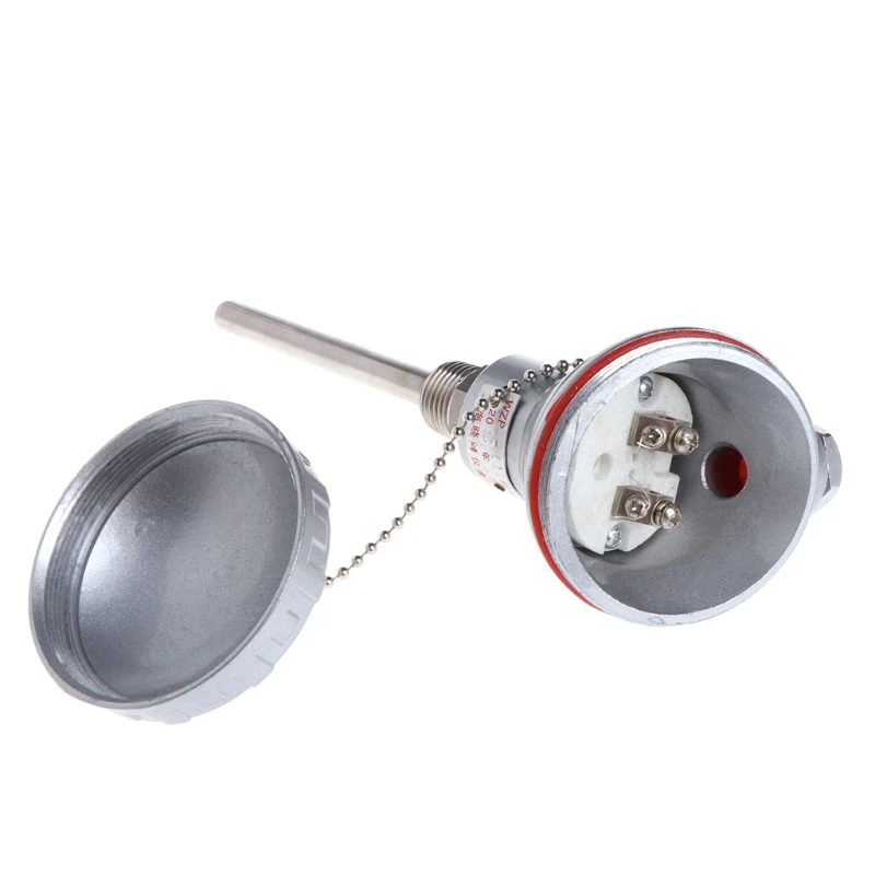 

RTD PT100 Temperature Sensor 4" Probe 1/2" NPT Thread Thermocouple Terminal Head QXNA