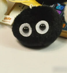1pcs black 1 шт выбор цвета Kawaii Mini 6 см белый Тоторо+ черный Пыльник плюшевая игрушка кукла подвеска игрушка Свадебный букет игрушка кукла - Цвет: 1pcs black