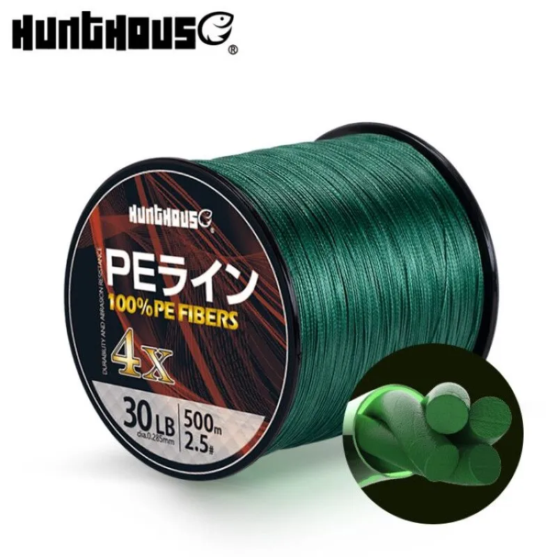 Рыболовная леска Hunthouse 4X pe плетеная 4 нити мультифиламентная 15 40 фунтов 300 м 500 1000